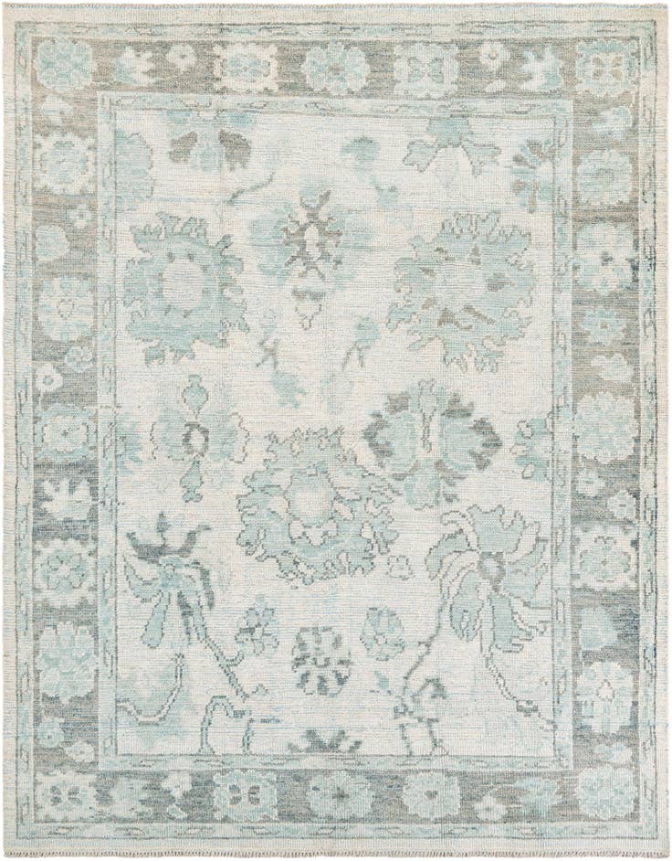 Detail image of 7' 9 x 9' 10 Hand Knotted Oushak Wool Rug