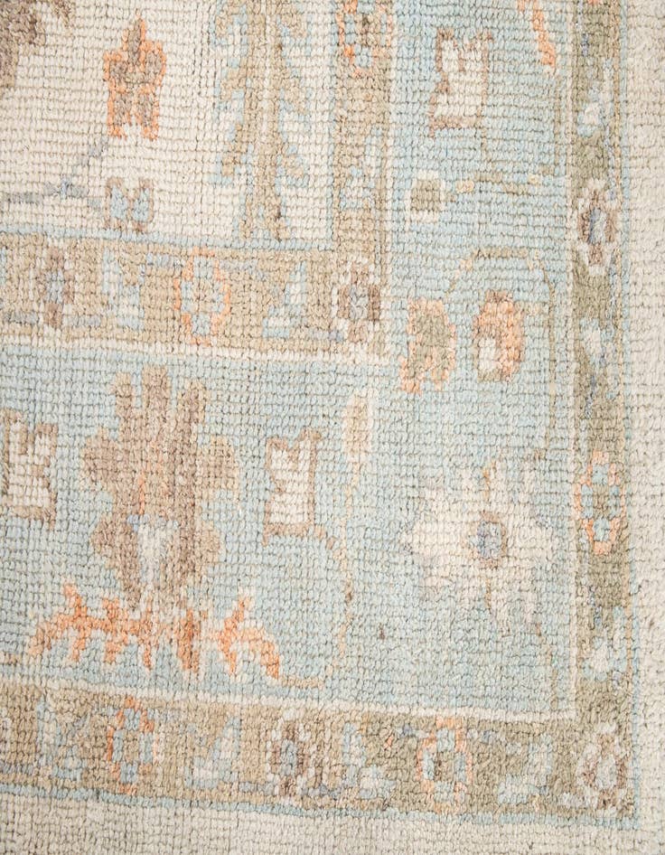 Detail image of 9' 2 x 12' 2  Hand Knotted Oushak Wool Rug