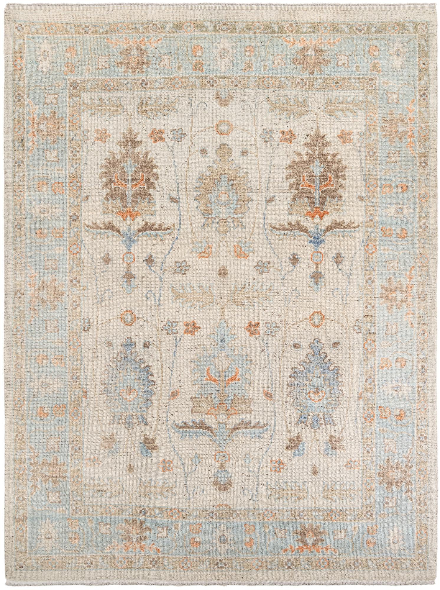 9' 2 x 12' 2 Hand Knotted Oushak Wool Rug
