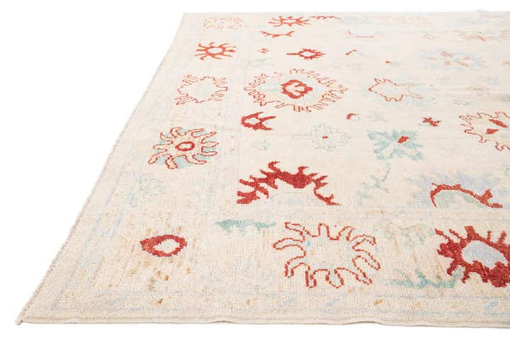 8' x 9' 8 Hand Knotted Oushak Wool Rug