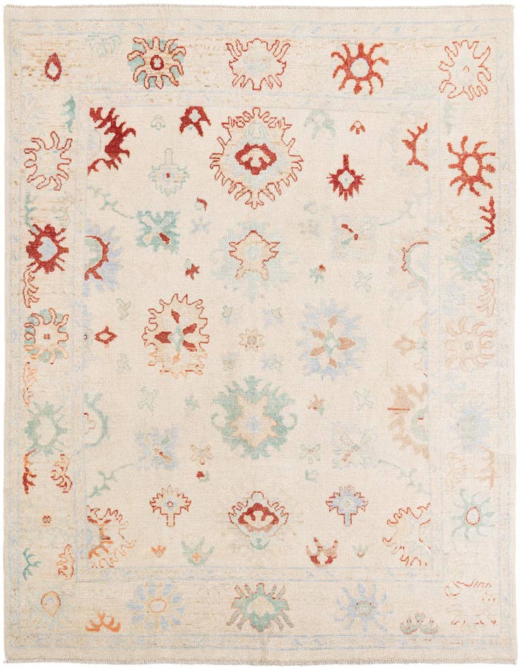 Detail image of 8' x 9' 8 Hand Knotted Oushak Wool Rug