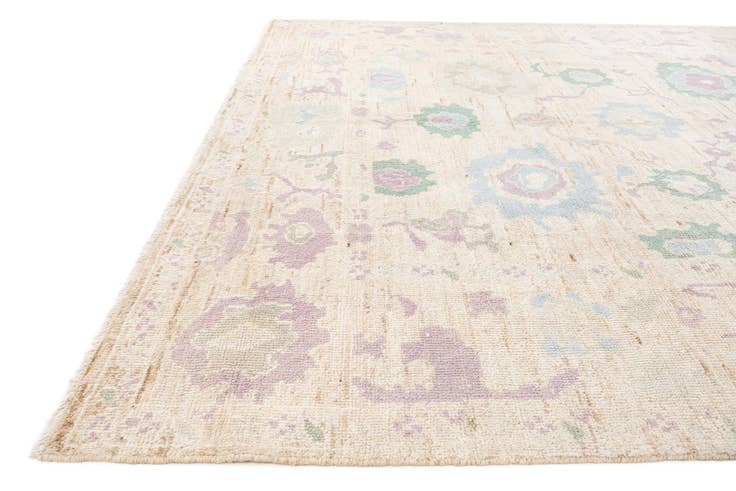 Detail image of 9' 2 x 11' 10 Hand Knotted Oushak Wool Rug