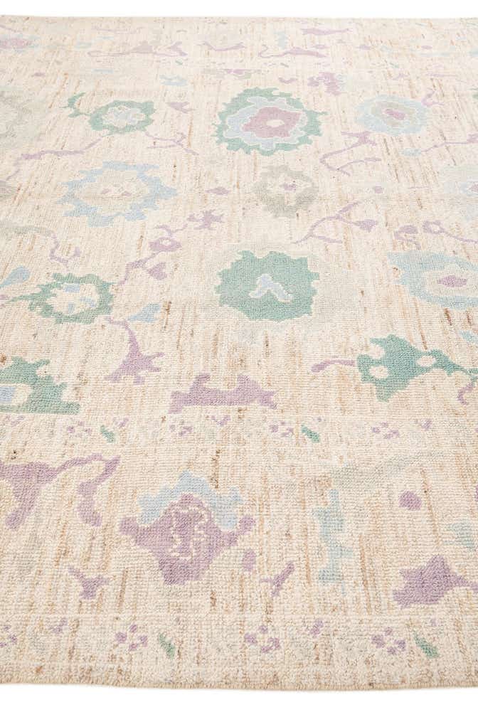 9' 2 x 11' 10 Hand Knotted Oushak Wool Rug