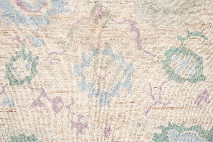 9' 2 x 11' 10 Hand Knotted Oushak Wool Rug