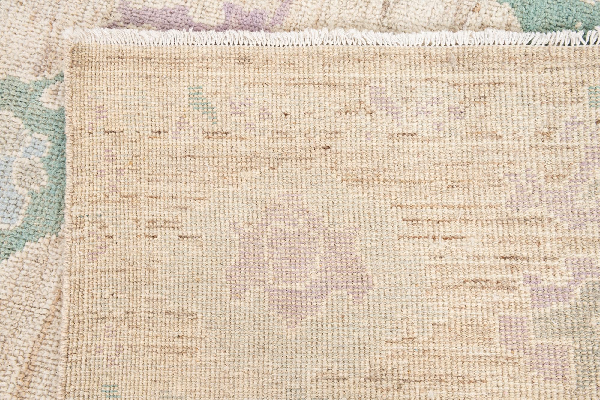 9' 2 x 11' 10 Hand Knotted Oushak Wool Rug