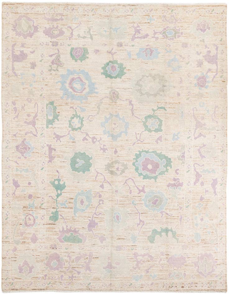 Detail image of 9' 2 x 11' 10 Hand Knotted Oushak Wool Rug