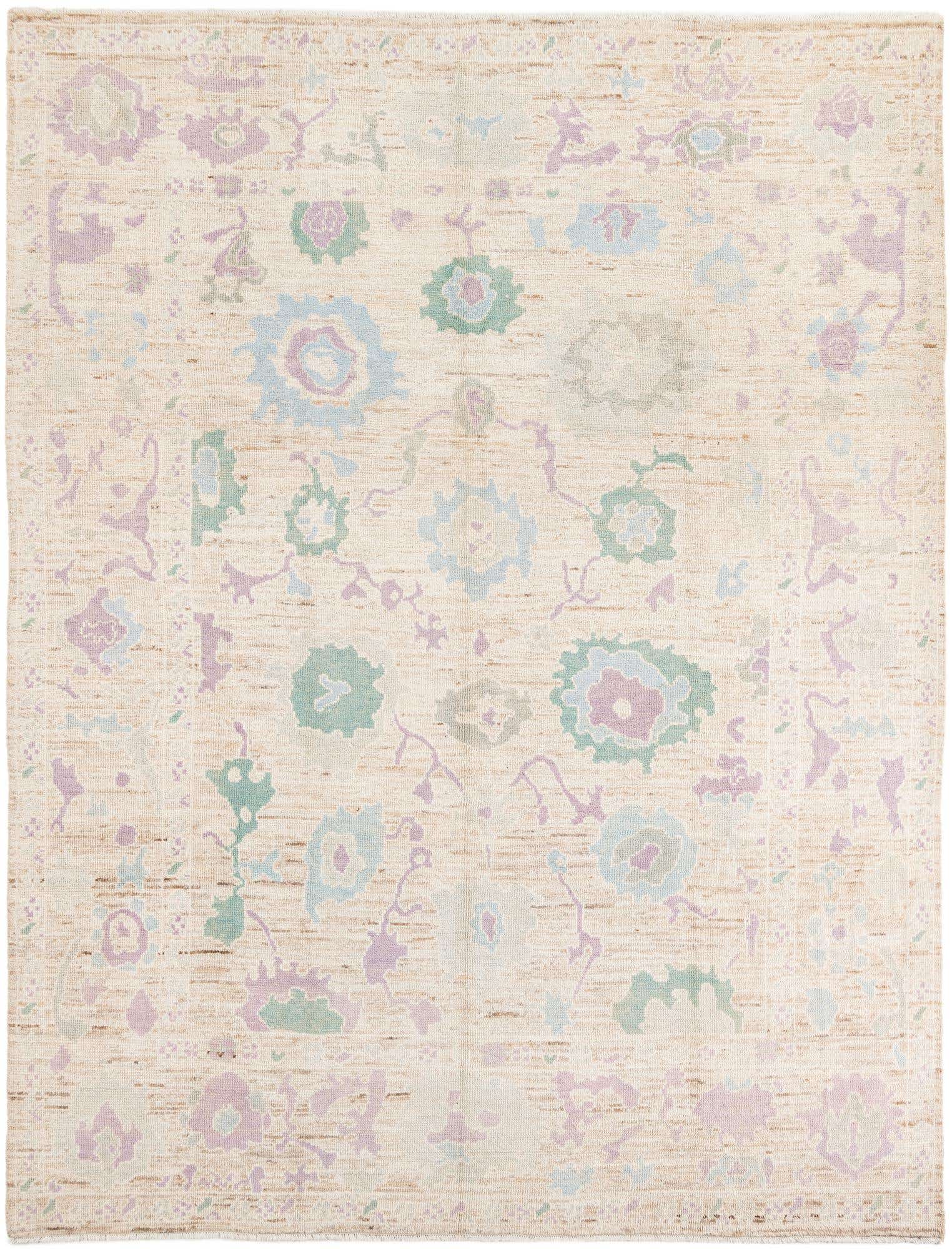 9' 2 x 11' 10 Hand Knotted Oushak Wool Rug