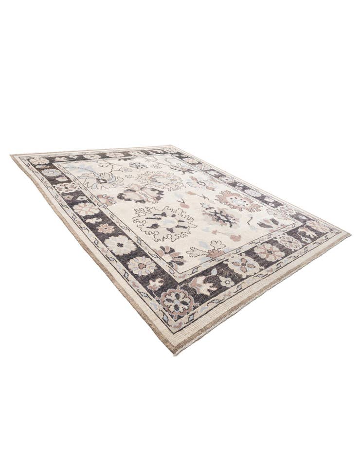 Detail image of 9' 7 x 11' 10 Hand Knotted Oushak Wool Rug