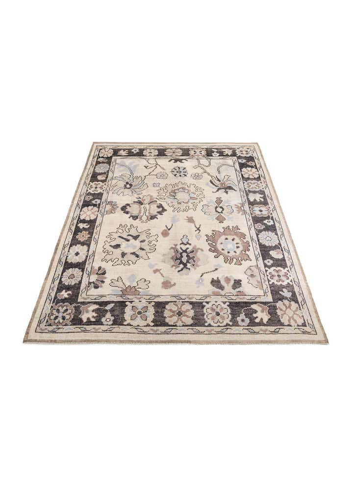 9' 7 x 11' 10 Hand Knotted Oushak Wool Rug
