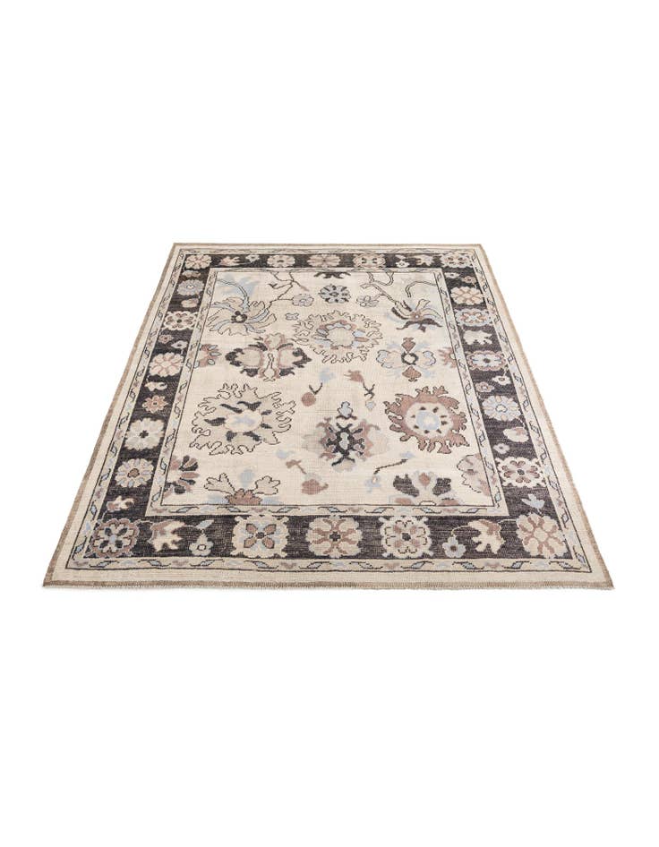 Detail image of 9' 7 x 11' 10 Hand Knotted Oushak Wool Rug