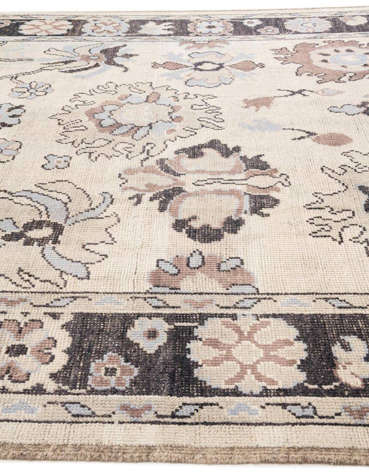Detail image of 9' 7 x 11' 10 Hand Knotted Oushak Wool Rug