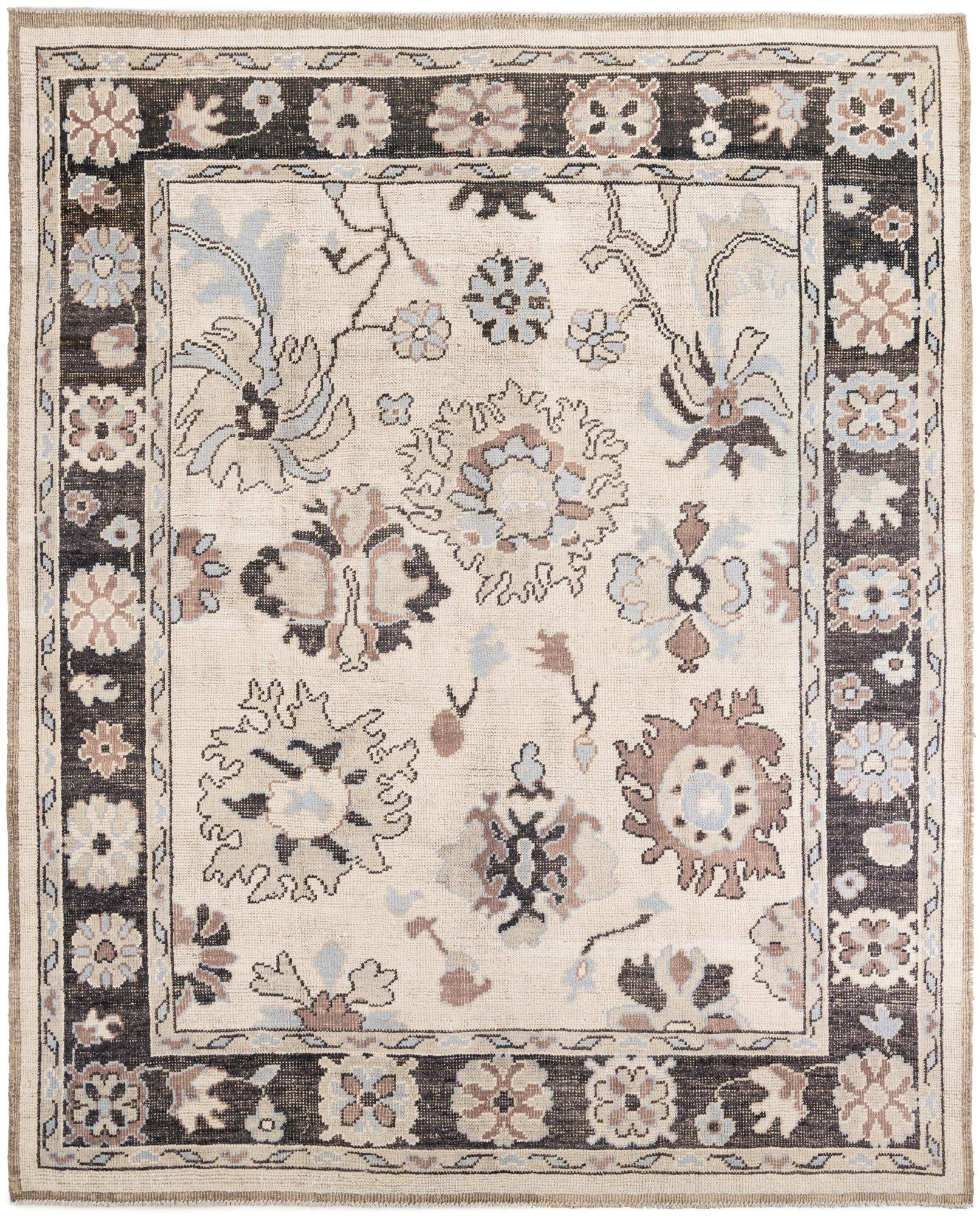 9' 7 x 11' 10 Hand Knotted Oushak Wool Rug