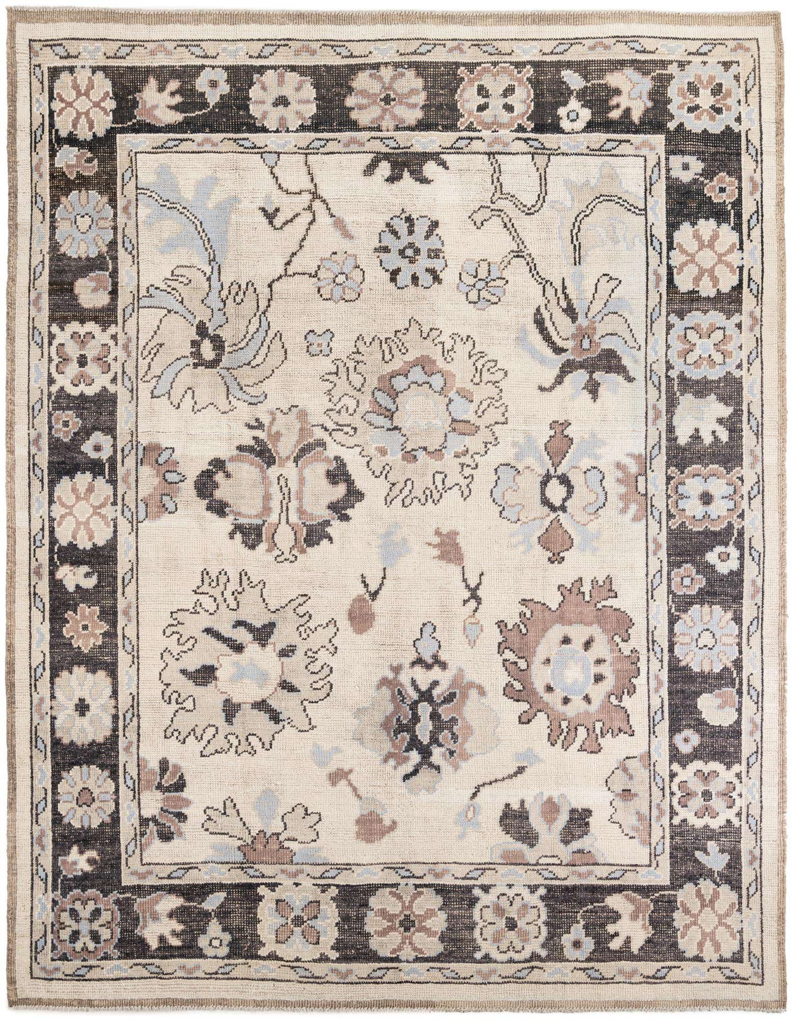 9' 7 x 11' 10 Hand Knotted Oushak Wool Rug