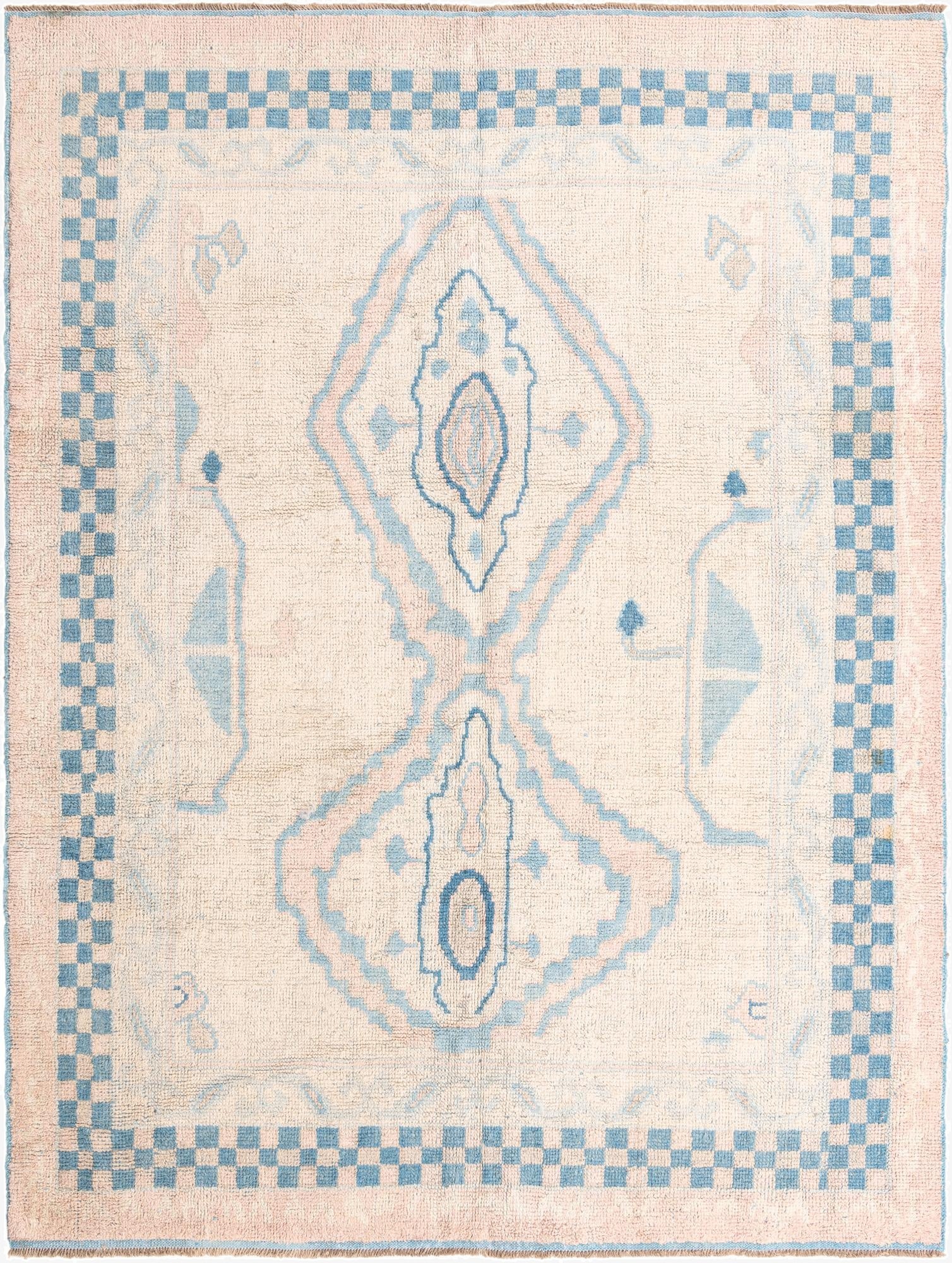 8' x 10' 7  Hand Knotted Oushak Wool Rug