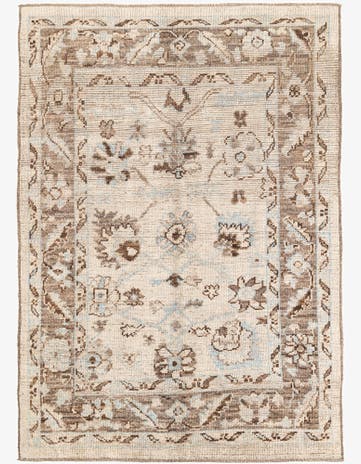 6' 5 x 8' 10 Hand Knotted Oushak Wool Rug