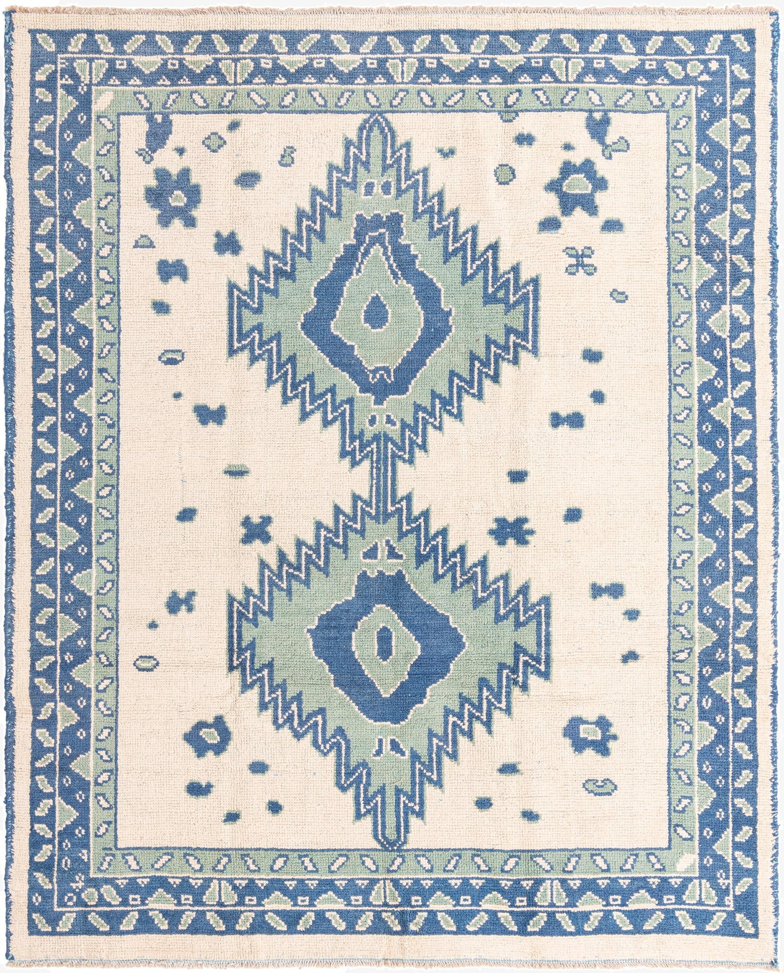 8' x 10'  Hand Knotted Oushak Wool Rug