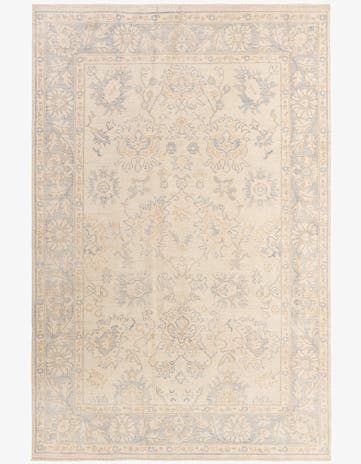 6' 1 x 9' Hand Knotted Oushak Wool Rug