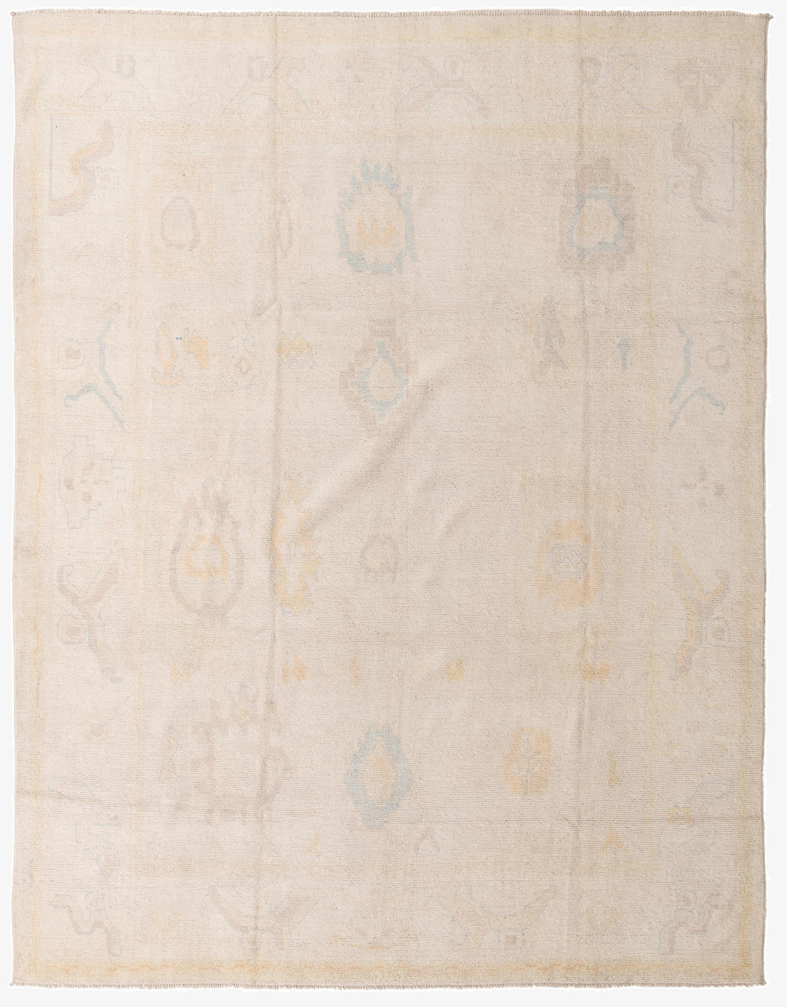 8' 10 x 11' 6  Hand Knotted Oushak Wool Rug