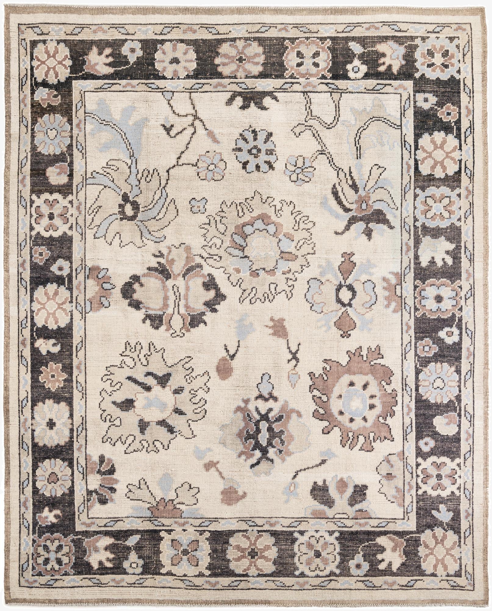 9' 7 x 11' 10  Hand Knotted Oushak Wool Rug