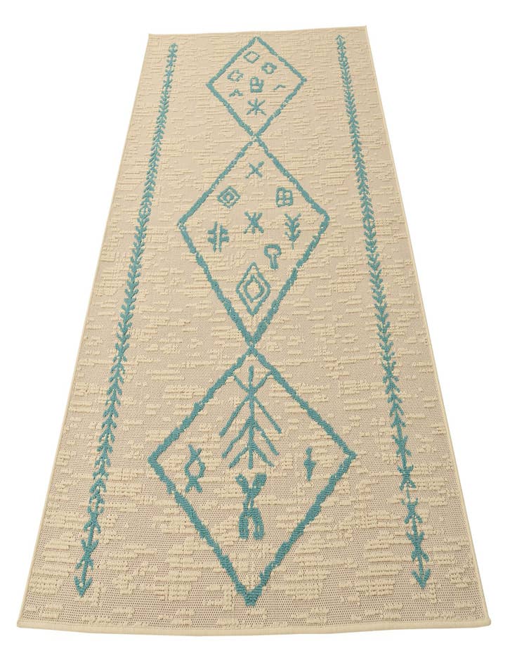 Detail image of 5' x 7' 7  Washable Bohemian Indoor / Outdoor Rug