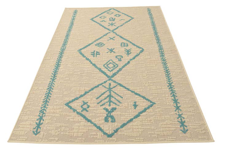 Detail image of 5' x 7' 7 Easy-Clean Bohemian Indoor / Outdoor Rug