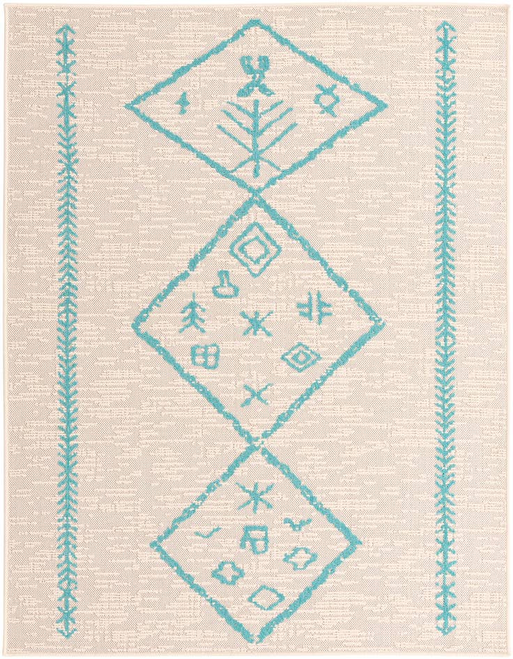 Detail image of 5' x 7' 7 Easy-Clean Bohemian Indoor / Outdoor Rug