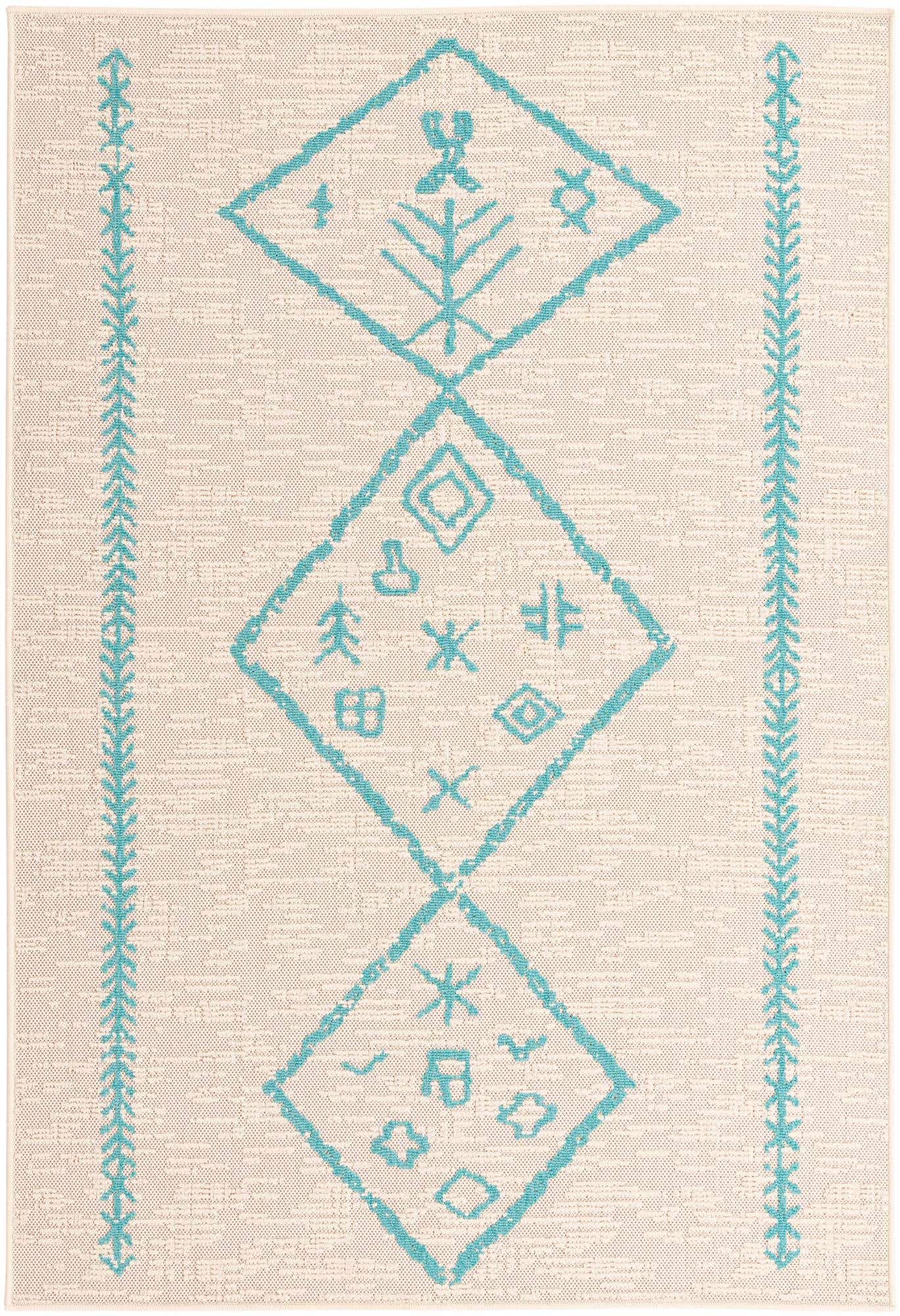 5' x 7' 7 Easy-Clean Bohemian Indoor / Outdoor Rug