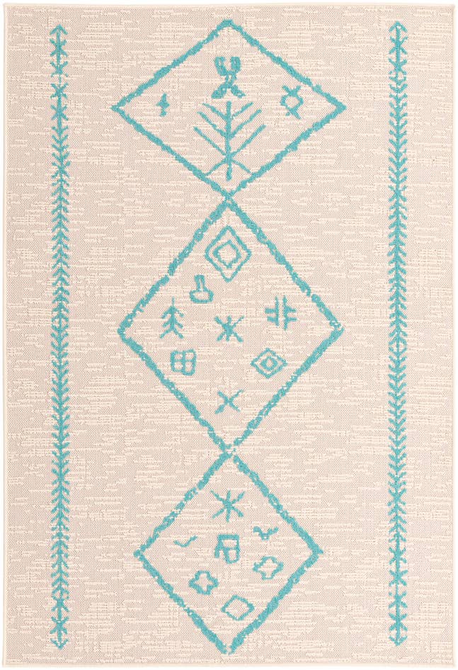 Detail image of 5' x 7' 7 Easy-Clean Bohemian Indoor / Outdoor Rug