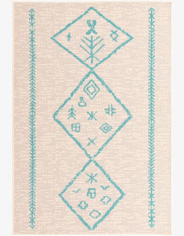 5' x 7' 7 Easy-Clean Bohemian Indoor / Outdoor Rug