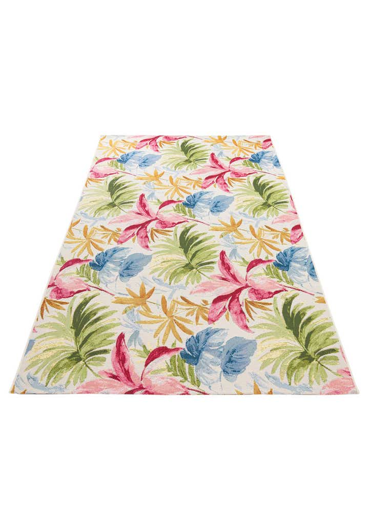 5' 2 x 7' 8 Easy-Clean Botanical Indoor / Outdoor Rug