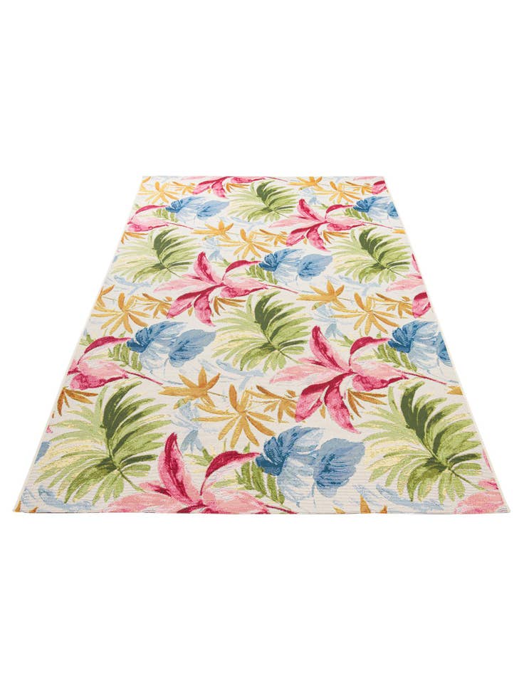 Detail image of 5' 2 x 7' 8 Easy-Clean Botanical Indoor / Outdoor Rug