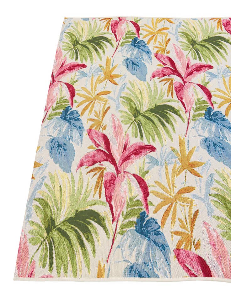 Detail image of 5' 2 x 7' 8 Easy-Clean Botanical Indoor / Outdoor Rug