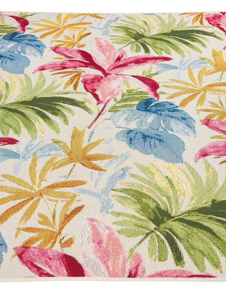 Detail image of 5' 2 x 7' 8 Easy-Clean Botanical Indoor / Outdoor Rug