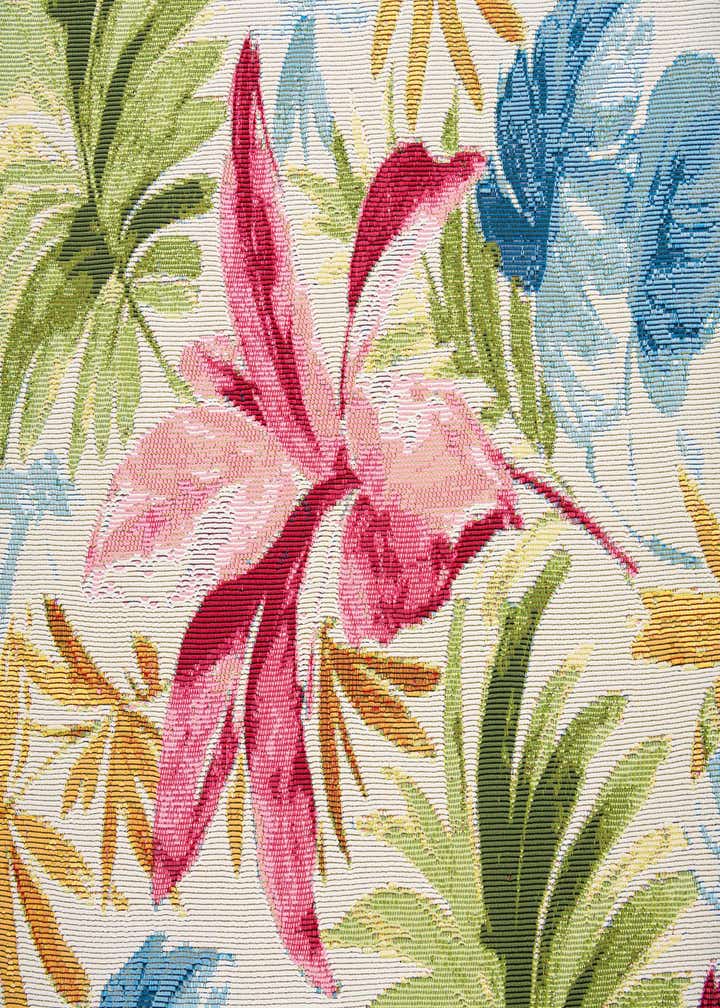5' 2 x 7' 8 Easy-Clean Botanical Indoor / Outdoor Rug