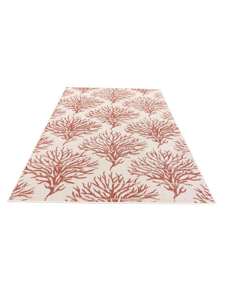 Detail image of 5' 3 x 7' 7  Washable Botanical Indoor / Outdoor Rug