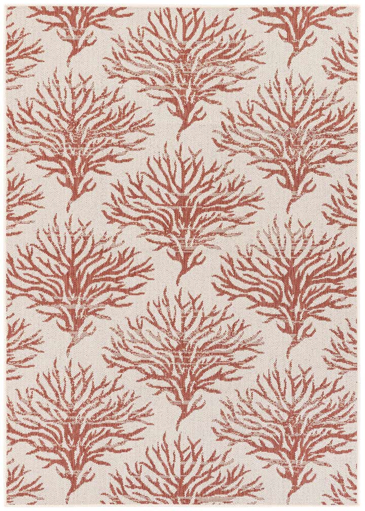5' 3 x 7' 7 Easy-Clean Botanical Indoor / Outdoor Rug