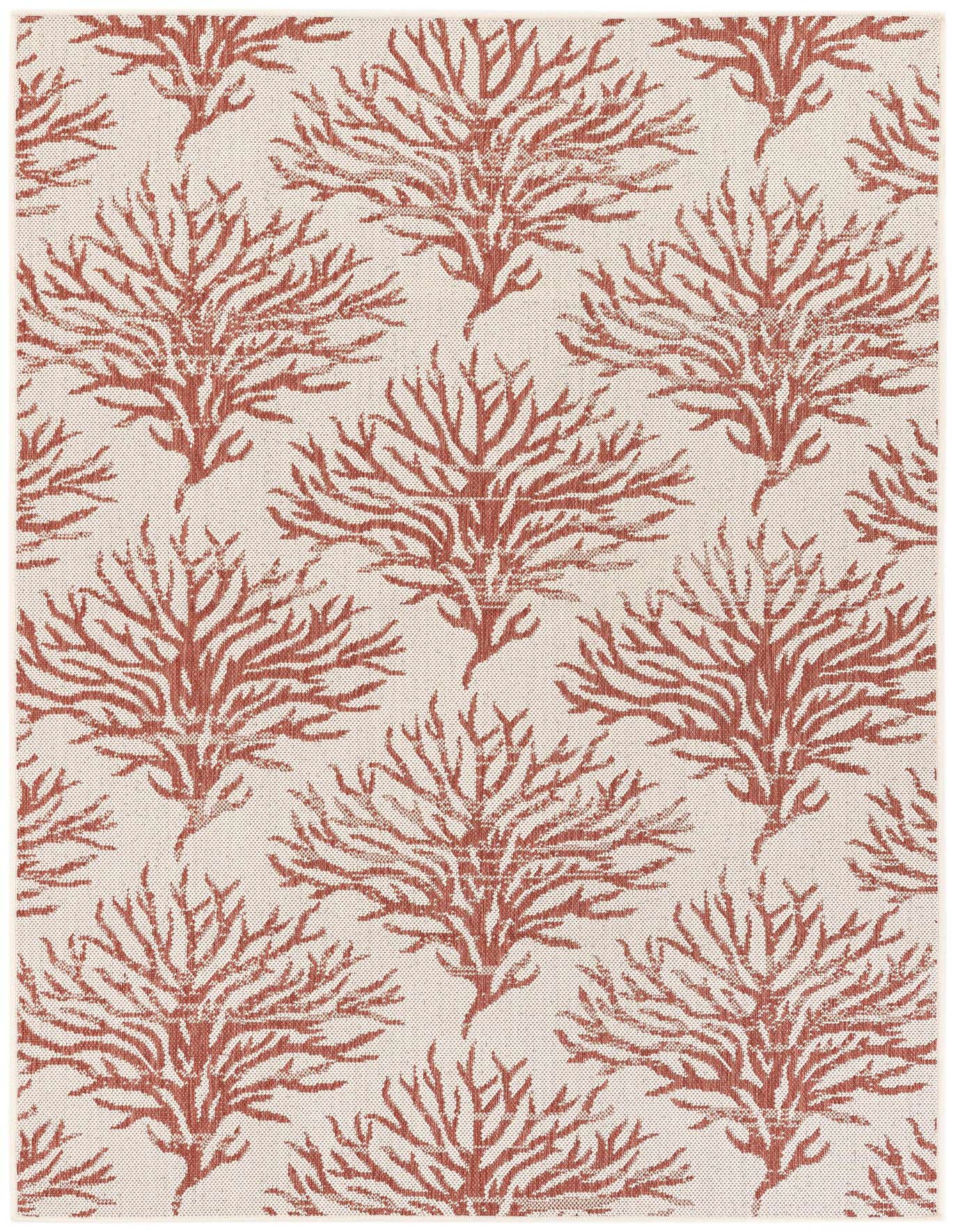 5' 3 x 7' 7 Easy-Clean Botanical Indoor / Outdoor Rug
