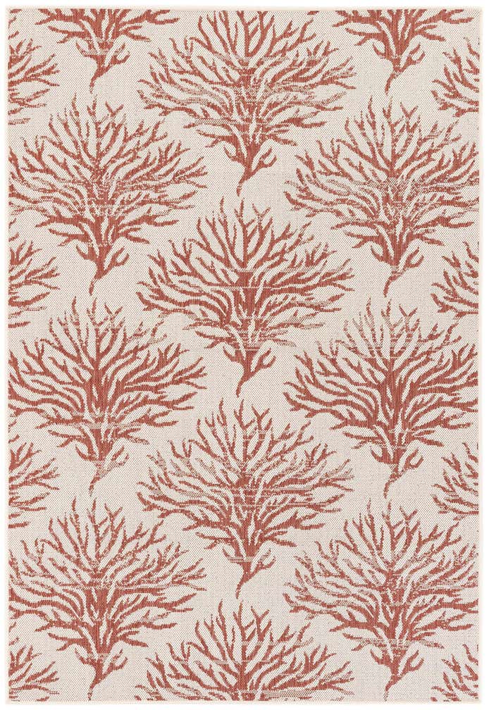 5' 3 x 7' 7 Easy-Clean Botanical Indoor / Outdoor Rug