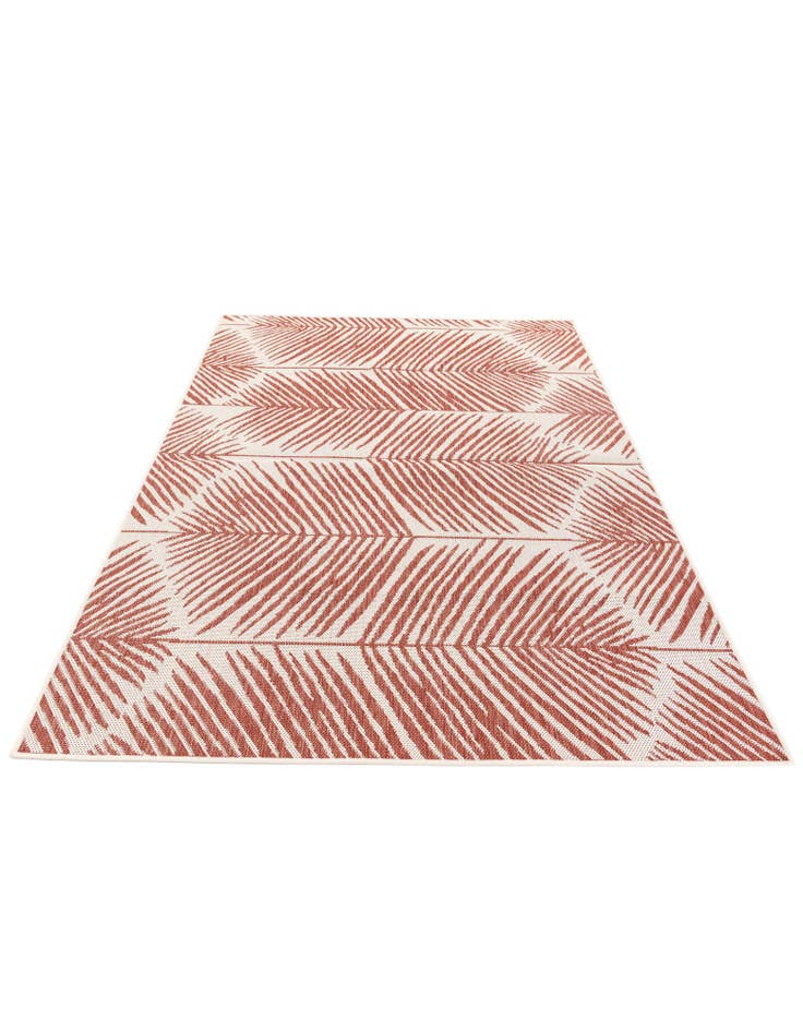 Detail image of 5' 3 x 7' 7  Washable Botanical Indoor / Outdoor Rug