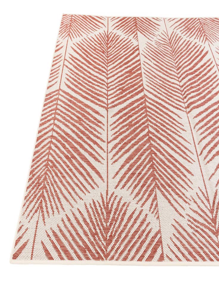 Detail image of 5' 3 x 7' 7  Washable Botanical Indoor / Outdoor Rug