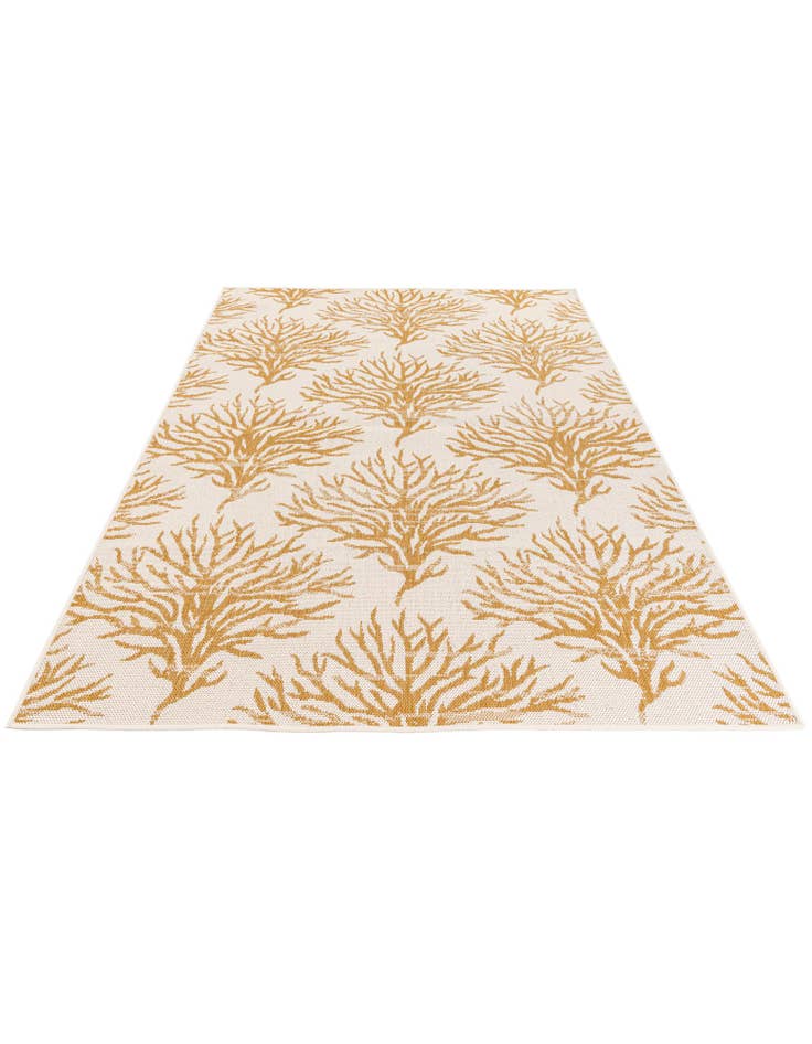 Detail image of 5' 3 x 7' 8  Washable Botanical Indoor / Outdoor Rug