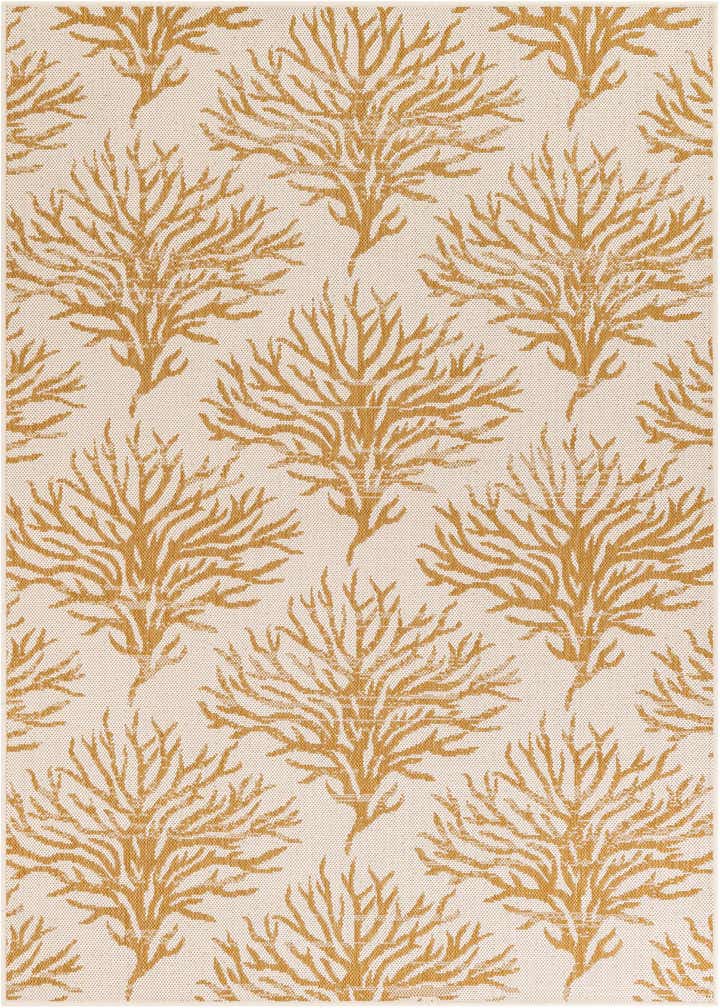 5' 3 x 7' 8 Easy-Clean Botanical Indoor / Outdoor Rug