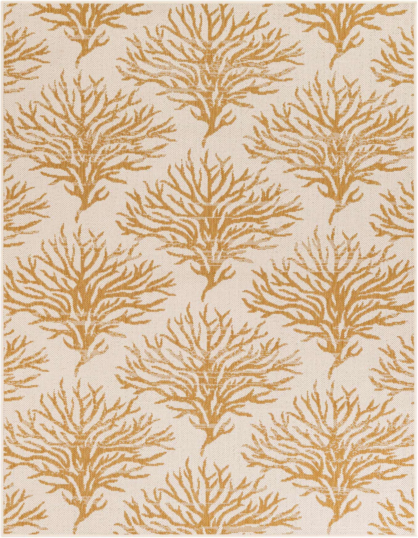 5' 3 x 7' 8 Easy-Clean Botanical Indoor / Outdoor Rug