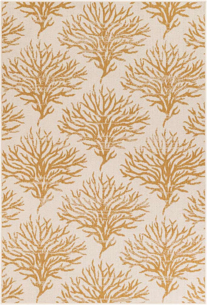 5' 3 x 7' 8 Easy-Clean Botanical Indoor / Outdoor Rug