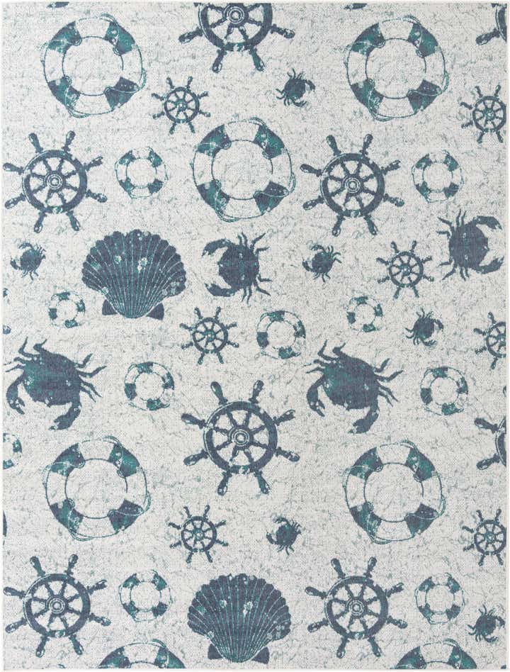 9' x 12' Easy-Clean Coastal Indoor / Outdoor Rug