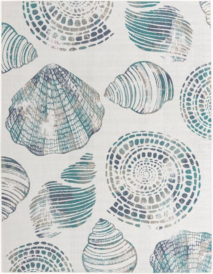 Detail image of 9' x 12' Easy-Clean Coastal Indoor / Outdoor Rug
