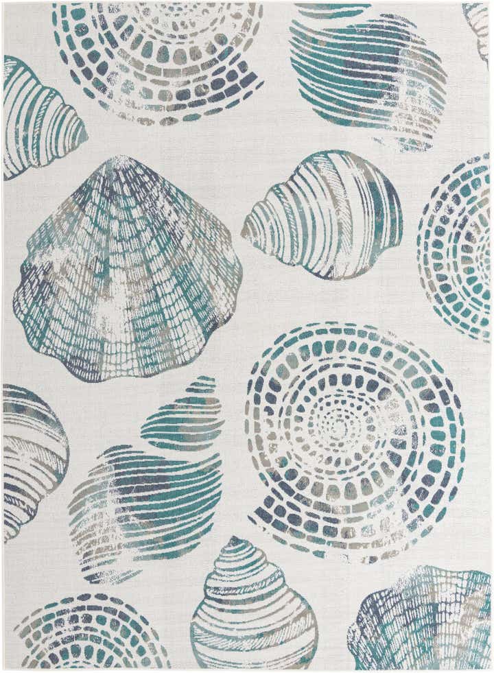 9' x 12' Easy-Clean Coastal Indoor / Outdoor Rug
