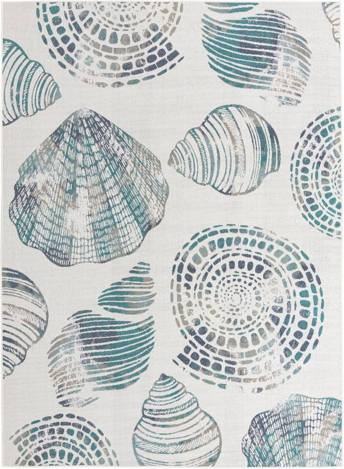 Detail image of 9' x 12' Easy-Clean Coastal Indoor / Outdoor Rug