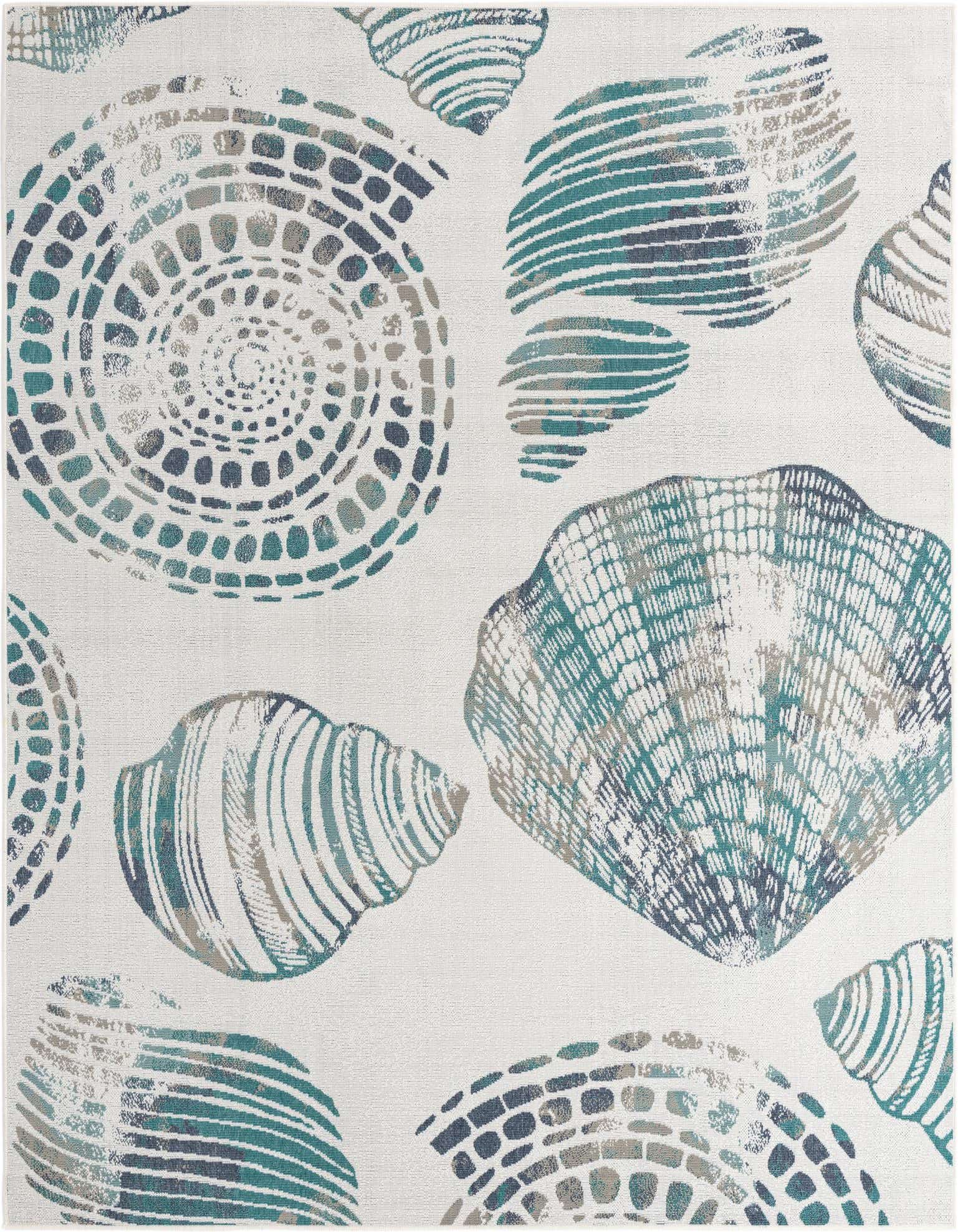 7' 10 x 10' Easy-Clean Coastal Indoor / Outdoor Rug