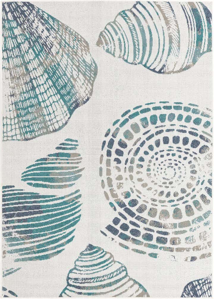 5' 3 x 8' Easy-Clean Coastal Indoor / Outdoor Rug
